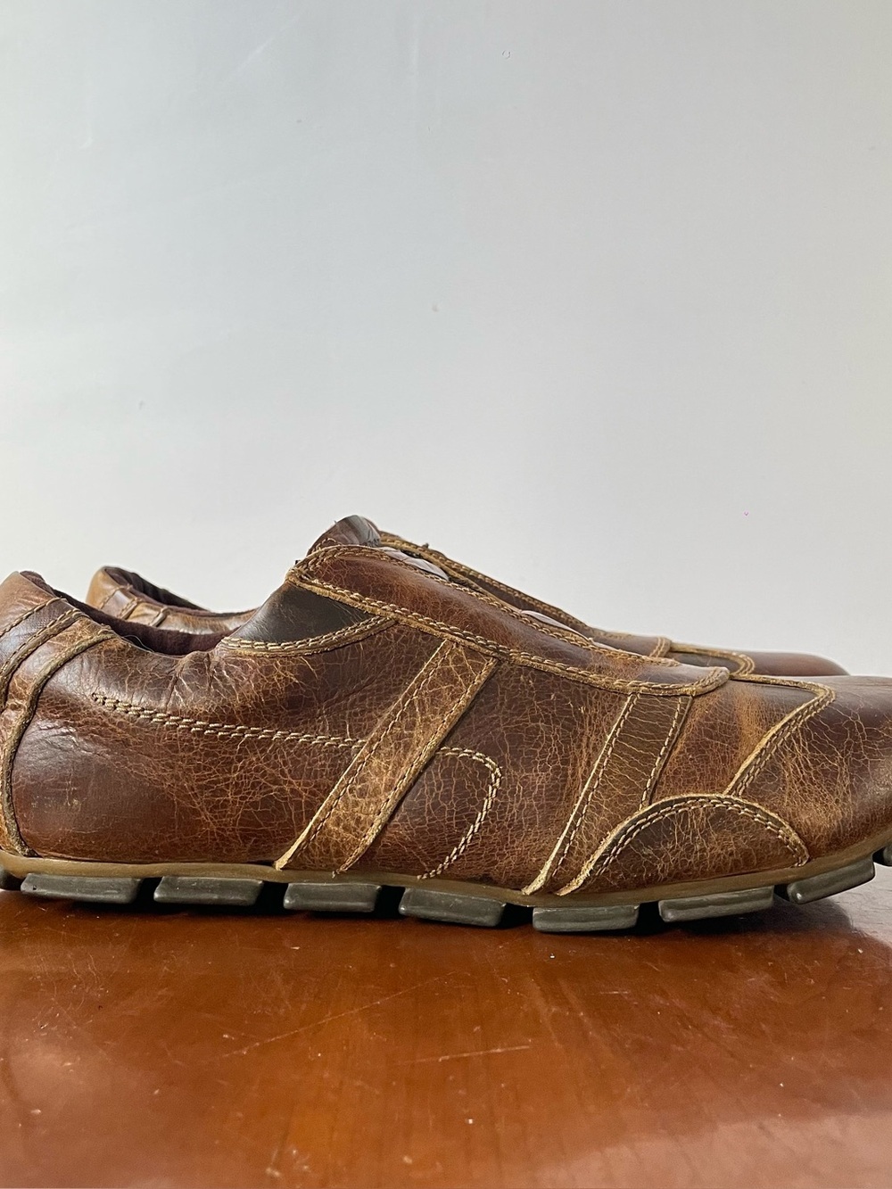 Bed Stu Men's Brown Distressed Casual Shoes | US 9